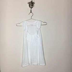 Lilly Pulitzer Scoop Neck Ruffle Sleeveless Top